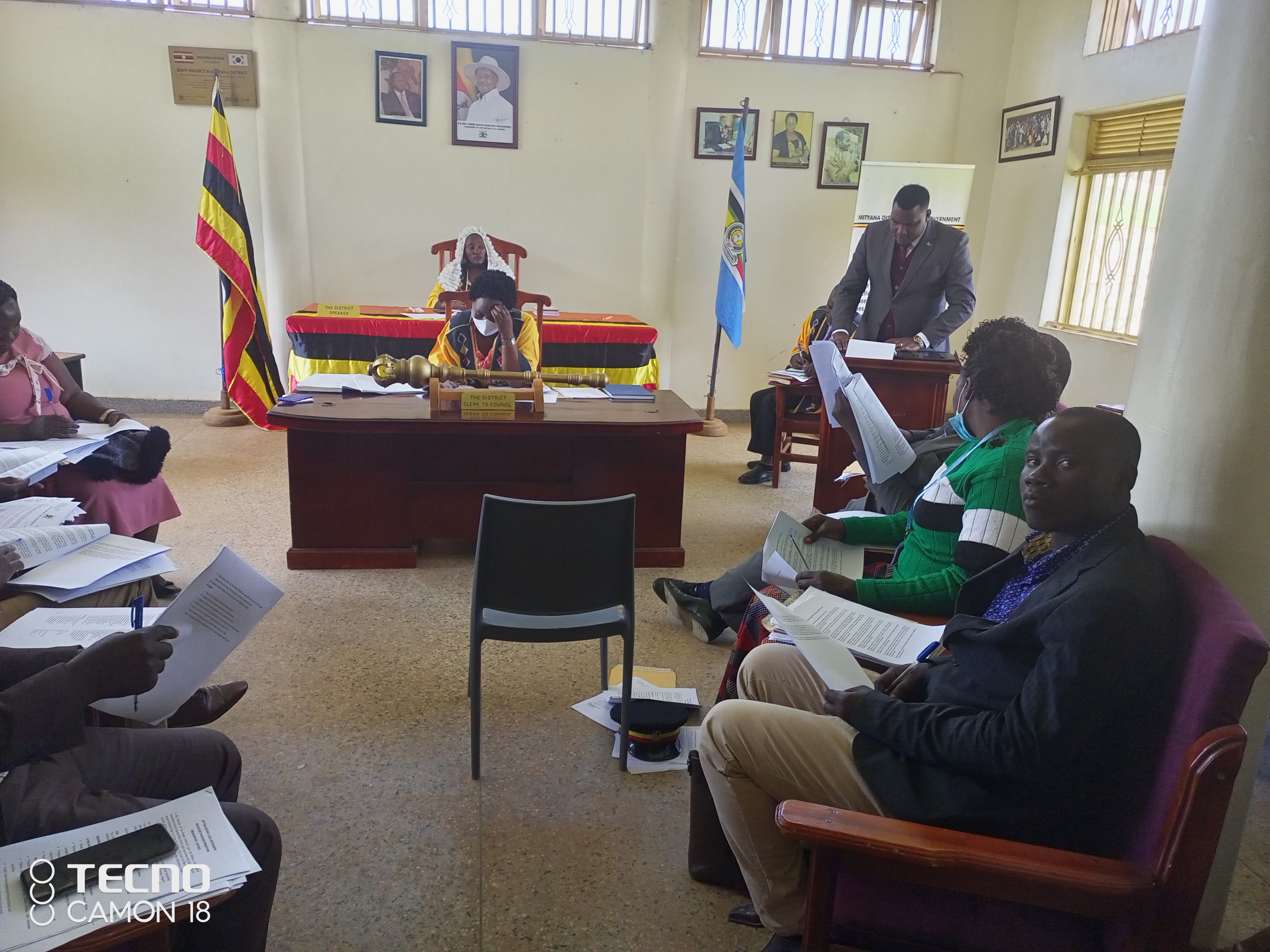 District Chairperson addresing the Council during the state f affairs report District Chairperson addresing the Council during the state f affairs report